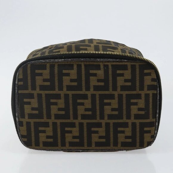 FENDI Vanity Pouch Black Brown Auth 141707 - Picture 7 of 16